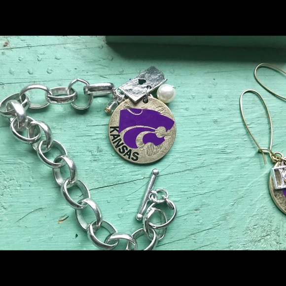 Jewelry - Kansas State Wildcats bracelet and earrings set